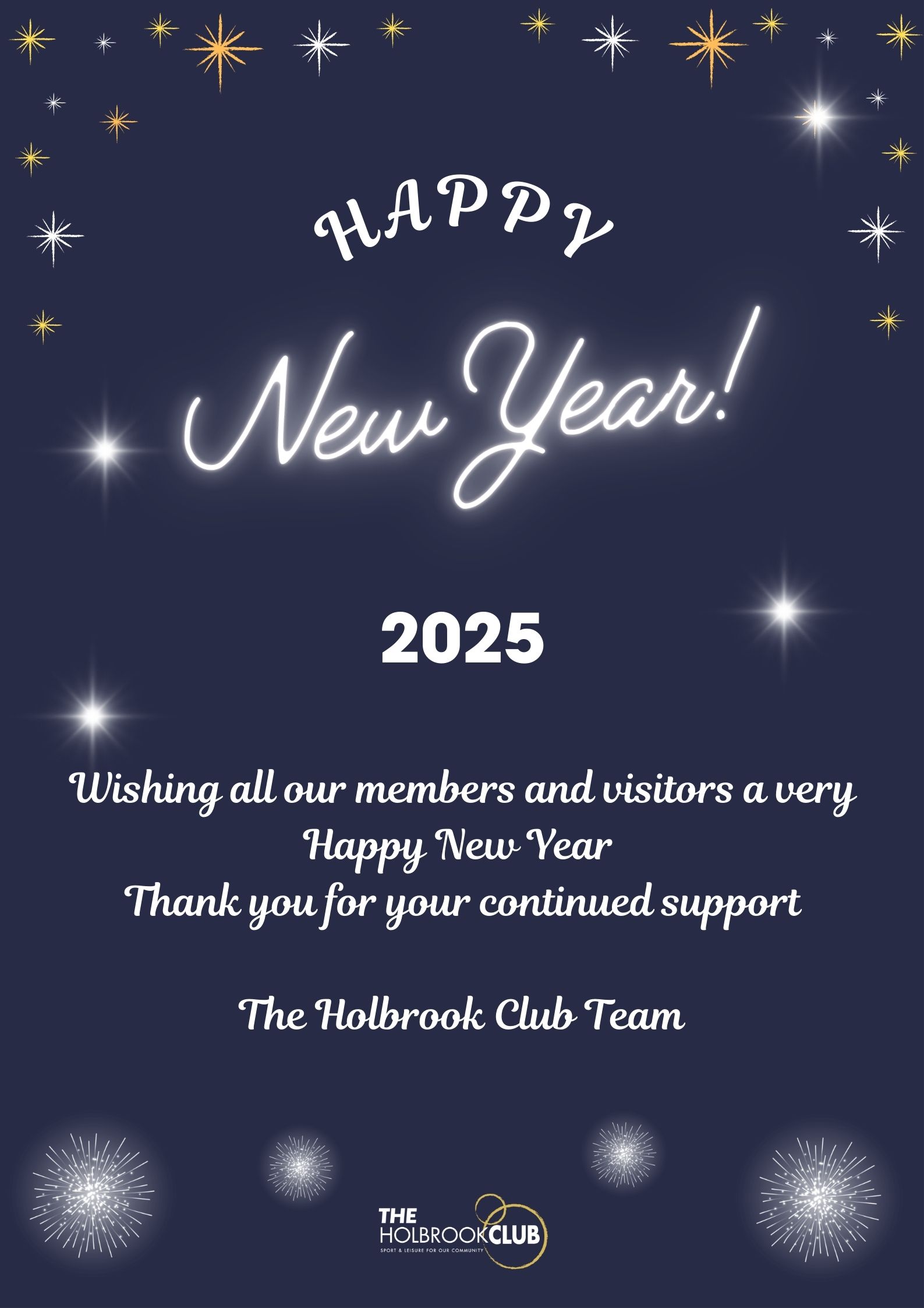 Happy New Year 2025 The Holbrook Club